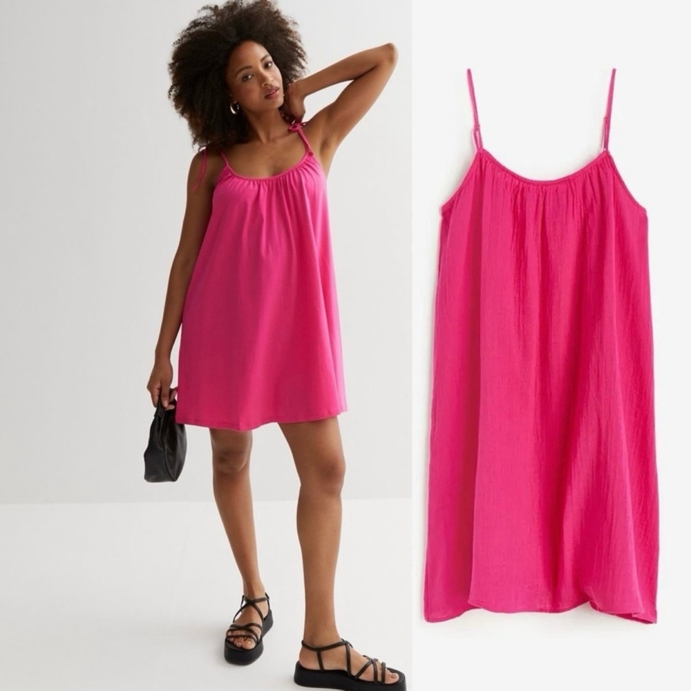 H&M Fuchsia Button-Up Top